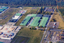 DeCA CDC et DLA Germersheim - Dépôt de l'armée américaine à Lingenfeld dans le département Rhénanie-Palatinat, Allemagne hors des airs