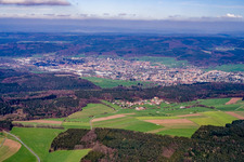 Vue aérienne de Du sud-ouest à Erbach dans le département Hesse, Allemagne