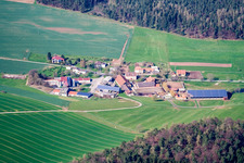 Vue aérienne de Rossbacher Hof à Erbach dans le département Hesse, Allemagne