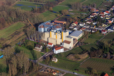 Vue aérienne de Moulin à grains Cornexo GmbH à Freimersheim dans le département Rhénanie-Palatinat, Allemagne