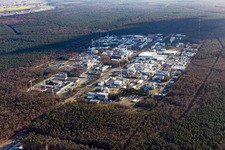Image drone de Campus Nord du KIK à le quartier Leopoldshafen in Eggenstein-Leopoldshafen dans le département Bade-Wurtemberg, Allemagne