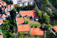 Vue oblique de Club de tennis à Jockgrim dans le département Rhénanie-Palatinat, Allemagne