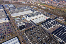Vue aérienne de Usine Mercedes Benz Rastatt à Rastatt dans le département Bade-Wurtemberg, Allemagne