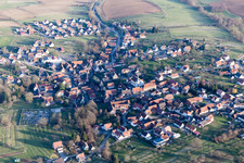 Vue oblique de Lampertsloch dans le département Bas Rhin, France