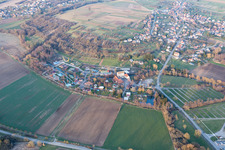 Vue aérienne de Parc d'attractions DIDILAND à Gunstett dans le département Bas Rhin, France
