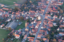 Vue d'oiseau de Betschdorf dans le département Bas Rhin, France
