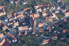 Ettendorf dans le département Bas Rhin, France vu d'un drone