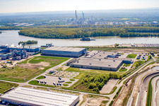 Photographie aérienne de Zone industrielle d'Oberwald à Wörth am Rhein dans le département Rhénanie-Palatinat, Allemagne