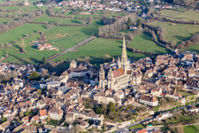 Vue d'oiseau de (Bourgogne) à Autun dans le département Saône et Loire, France