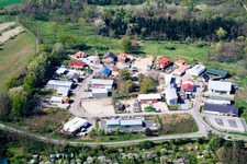 Vue aérienne de Zone tissulaire sud à Jockgrim dans le département Rhénanie-Palatinat, Allemagne