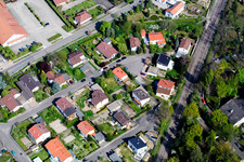 Vue aérienne de Rue Germersheimer à Jockgrim dans le département Rhénanie-Palatinat, Allemagne