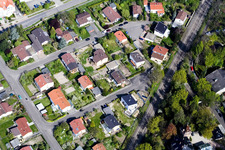Vue aérienne de Rue Germersheimer à Jockgrim dans le département Rhénanie-Palatinat, Allemagne