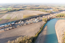 Vue aérienne de Ronchis dans le département Udine, Italie