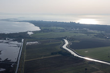 Vue aérienne de Pantani dans le département Frioul-Vénétie Julienne, Italie