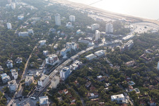 Lignano Pineta dans le département Frioul-Vénétie Julienne, Italie depuis l'avion