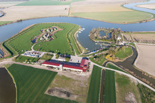 Vue oblique de Terzo Bacino dans le département Vénétie, Italie