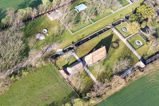 Vue aérienne de Cedrugno dans le département Vénétie, Italie