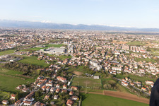 Vue aérienne de Basaldella dans le département Frioul-Vénétie Julienne, Italie