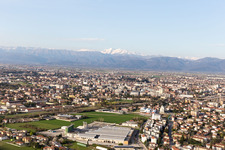Vue oblique de Basaldella dans le département Frioul-Vénétie Julienne, Italie