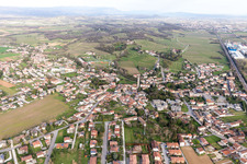 Vue aérienne de Vicinale dans le département Frioul-Vénétie Julienne, Italie