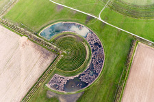 Vue aérienne de Persereano dans le département Frioul-Vénétie Julienne, Italie