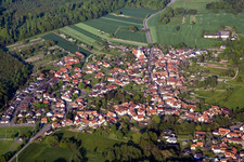 Photographie aérienne de Scheibenhardt à Scheibenhard dans le département Bas Rhin, France