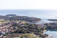 Vue aérienne de Stancija Valkanela dans le département Gespanschaft Istrien, Croatie