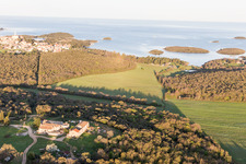 Stancija Valkanela dans le département Gespanschaft Istrien, Croatie depuis l'avion