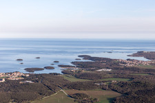 Vue oblique de Flengi dans le département Gespanschaft Istrien, Croatie