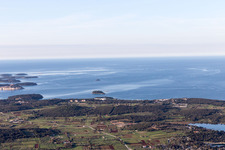 Vue aérienne de Vrsar dans le département Gespanschaft Istrien, Croatie