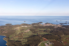 Vue d'oiseau de Vrsar dans le département Gespanschaft Istrien, Croatie