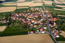 Photographie aérienne de Champs agricoles et terres agricoles à Hoffen dans le département Bas Rhin, France