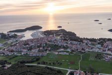 Vrsar dans le département Gespanschaft Istrien, Croatie vue d'en haut