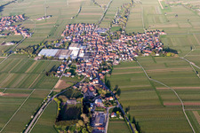 Vue aérienne de Böchingen dans le département Rhénanie-Palatinat, Allemagne