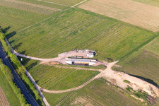 Vue aérienne de Contourner le chantier à Impflingen dans le département Rhénanie-Palatinat, Allemagne