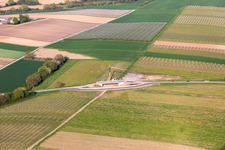Vue aérienne de Contourner le chantier à Impflingen dans le département Rhénanie-Palatinat, Allemagne