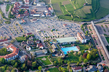 Vue aérienne de Piscine récréative Salinarium au Wurstmarkt à Bad Dürkheim dans le département Rhénanie-Palatinat, Allemagne
