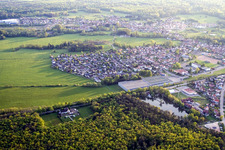 Vue oblique de Mertzwiller dans le département Bas Rhin, France