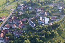 Vue oblique de Vibersviller dans le département Moselle, France