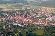 Vue oblique de Sarre-Union dans le département Bas Rhin, France