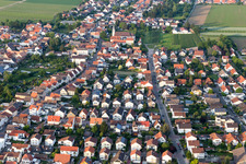 Vue aérienne de Rödersheim-Gronau dans le département Rhénanie-Palatinat, Allemagne