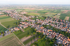 Vue oblique de Rödersheim-Gronau dans le département Rhénanie-Palatinat, Allemagne
