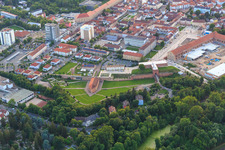 Vue aérienne de Parc municipal de Fronte Lamotte, Germersheim à Germersheim dans le département Rhénanie-Palatinat, Allemagne