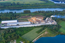 Vue aérienne de Rheinspan GmbH & Co. KG à Germersheim dans le département Rhénanie-Palatinat, Allemagne