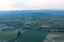 Vue aérienne de WKA à Freckenfeld dans le département Rhénanie-Palatinat, Allemagne