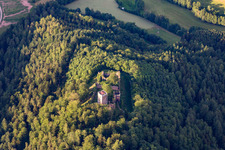 Photographie aérienne de Château de Wildenberg à le quartier Preunschen in Kirchzell dans le département Bavière, Allemagne