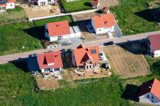 Vue aérienne de Nouvelle zone de développement NO à le quartier Schaidt in Wörth am Rhein dans le département Rhénanie-Palatinat, Allemagne