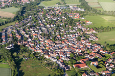 Vue aérienne de Hahnheim dans le département Rhénanie-Palatinat, Allemagne