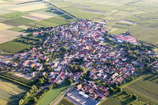 Photographie aérienne de Gundheim dans le département Rhénanie-Palatinat, Allemagne