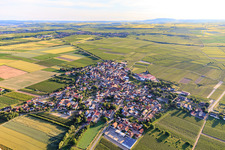 Vue oblique de Gundheim dans le département Rhénanie-Palatinat, Allemagne